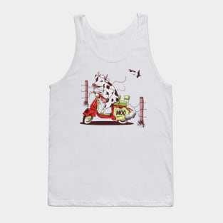 Cow riding a motorcycle Tank Top